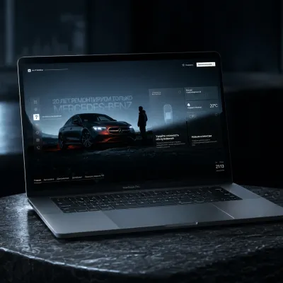 Концепт сайта для автосервиса Mercedes